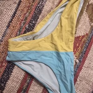 Victoria's Secret Yellow and Blue Bikini Bottom